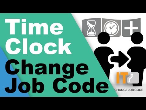 TimeClock Plus - Employee Change Job Code