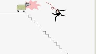 Stick Figure Stair Fall