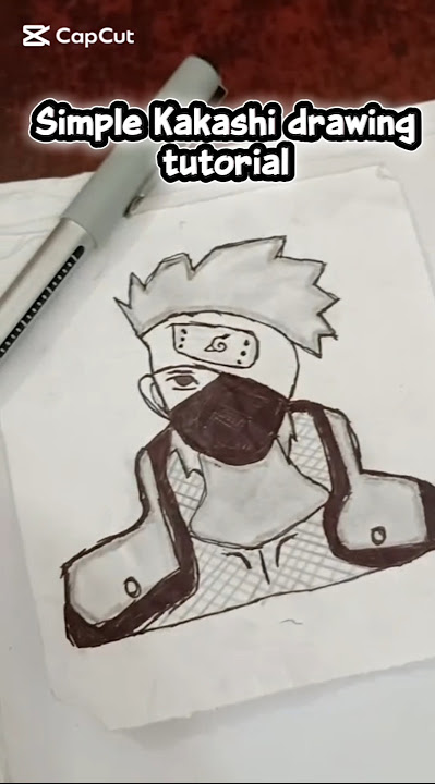 Simple Kakashi drawing tutorial 💗☺️. #naruto #drawing #viralshort #art #anime