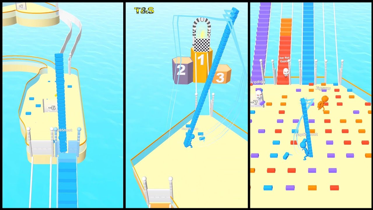 Bridge Race, New Android Games Gameplay 2023 Walkthrough ios Simulato‪r ...