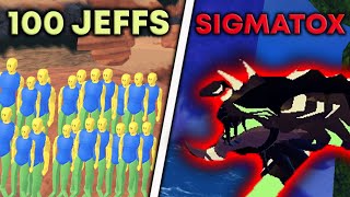 100 JEFFS VS. 1 SIGMATOX | Creatures of Sonaria