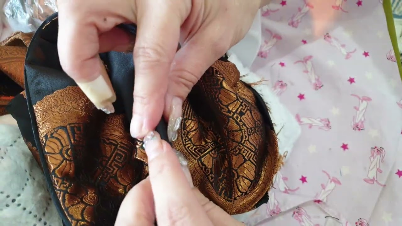 #онлайн Дээл.  Ханцуйны эмжээр нийлүүлж, өнгө дотор оёх арга.