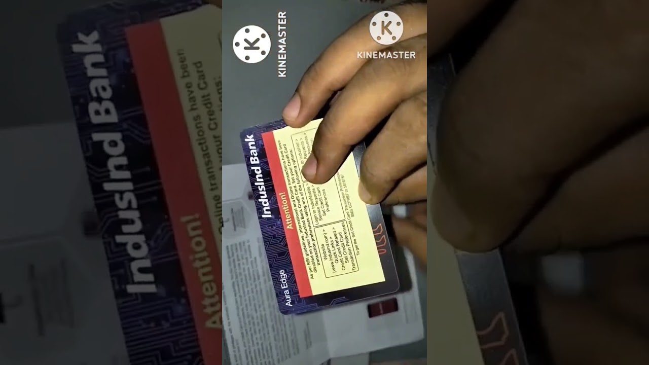 Indusind aura edge credit card unboxing | indusmobile app credit card 