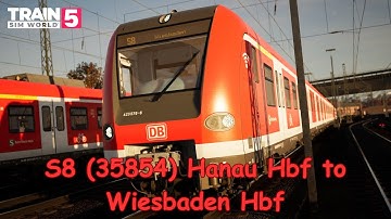 S8 (35854) Hanau Hbf to Wiesbaden Hbf - Frankfurt - Fulda: Kinzigtalbahn - BR 423 - TSW5