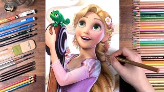 Drawing Rapunzel with Pascal (Tangled) | drawholic