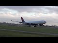 Delta Airbus A330 landing at Amsterdam