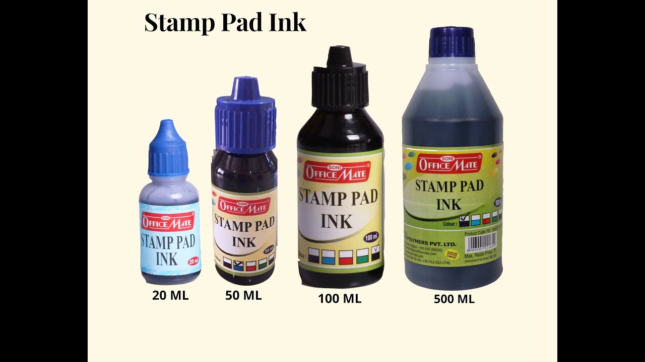 Stamp Pad Ink Soni Inks Stamp Pad Refill Ink How to use Stamp