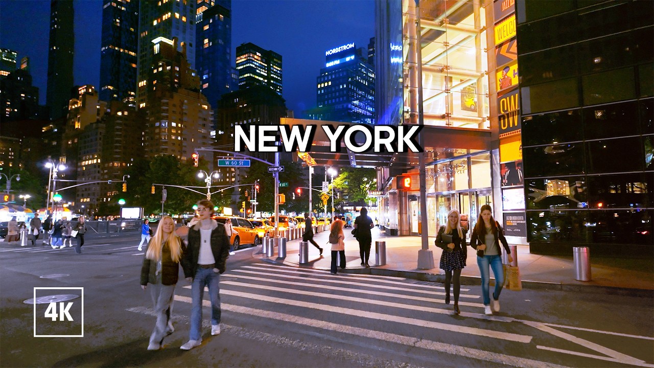 New York, Amerika Serikat | manhattan | Jelajah Kota Malam 4K