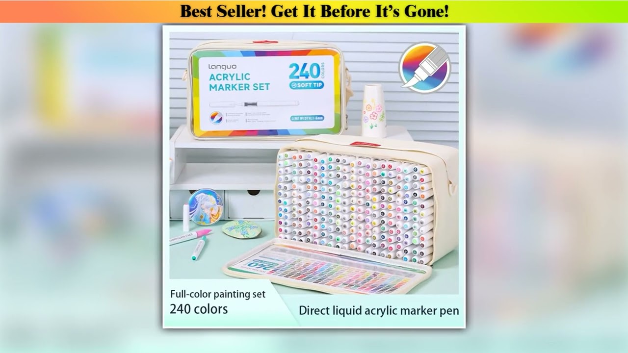 Deal 96192240 Colors Direct Liquid Acrylic Paint Brush Marker Pen Painting Ceramic Glass DIY Art