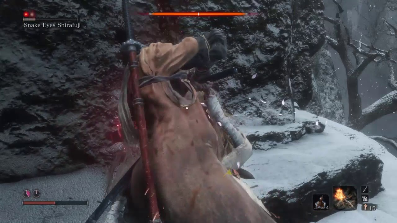 How to easily take down 'Snake eyes Shirafuji' in SekiroShadows Die