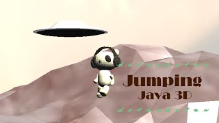 Java 3D: Little Bear that is Trying to Jump onto a UFO Ship/UFOに飛び乗ろうとするクマ screenshot 5