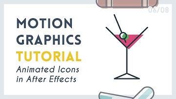 Intro to Motion Graphic Icons: Cocktail [6/8] | After Effects Tutorial