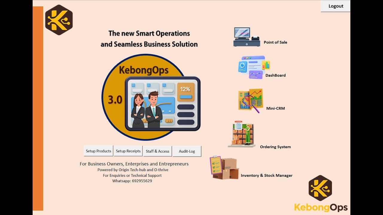 Part 1: How to log a sales Transaction in KebongOps?