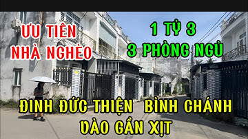 Choáng ngộp căn nhà 1 trệt 1 lầu 3 phòng ngủ 1 tỷ 3 Đinh Đức thiện bình Chánh chạy vào