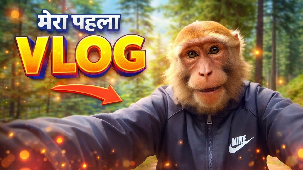 Monkey 🐵 | My First Vlog | मज़ेदार बंदर का पहला व्लॉग | Kids Cartoon Hindi