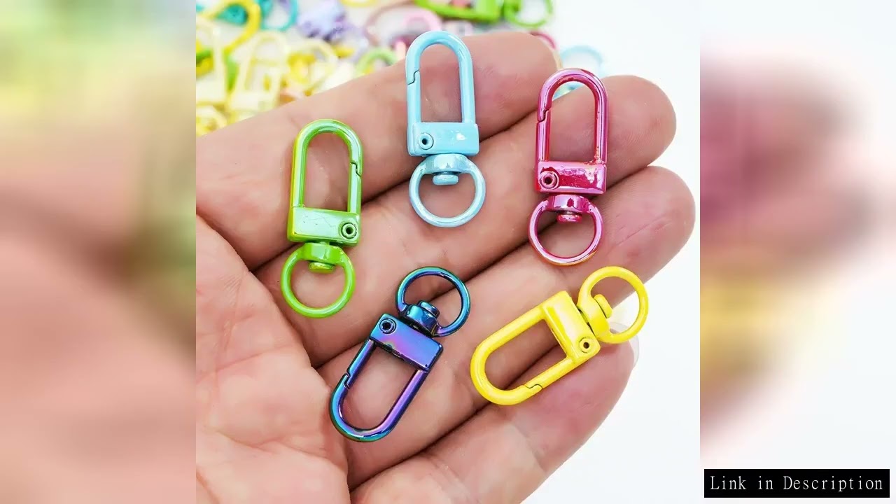 5pcs Candy Color Metals Plated Keyring Buckle For Dog Leash Hooks Keychain Cell Phone Chain Accessor