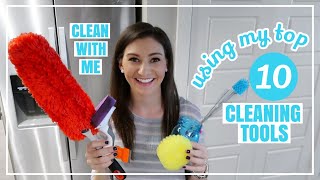 ULTIMATE CLEAN WITH ME USING MY TOP 10 CLEANING TOOLS // Must Have Cleaning Tools for Home