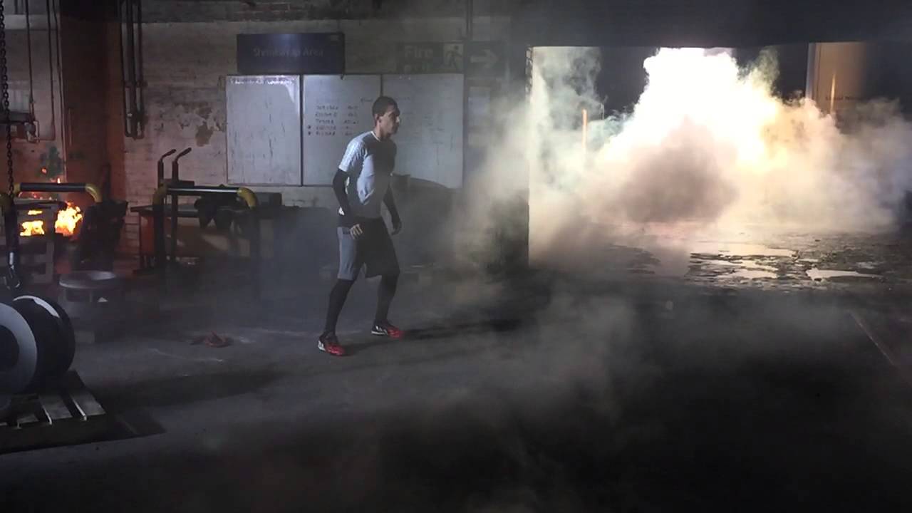 Behind the scenes TV shoot for C1000 with Angel Di Maria