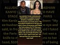 Allusions to Kim Kardashian Kanye West claimed to have staged a robbery in Paris #shorts