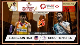 LEONG JUN HAO 🇲🇾 vs. CHOU TIEN CHEN 🇹🇼 LIVE! Indonesia Open 24' 印尼公开赛 2nd Rd | Darence's Watchalong