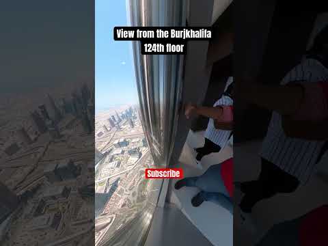 View from the Burjkhalifa 124th floor insta360 #dubai #burjkhalifa #uae #abudhabi #dubailife