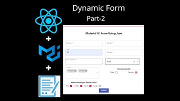 Material UI Form Using Json In React | React Dynamic Form Part #2