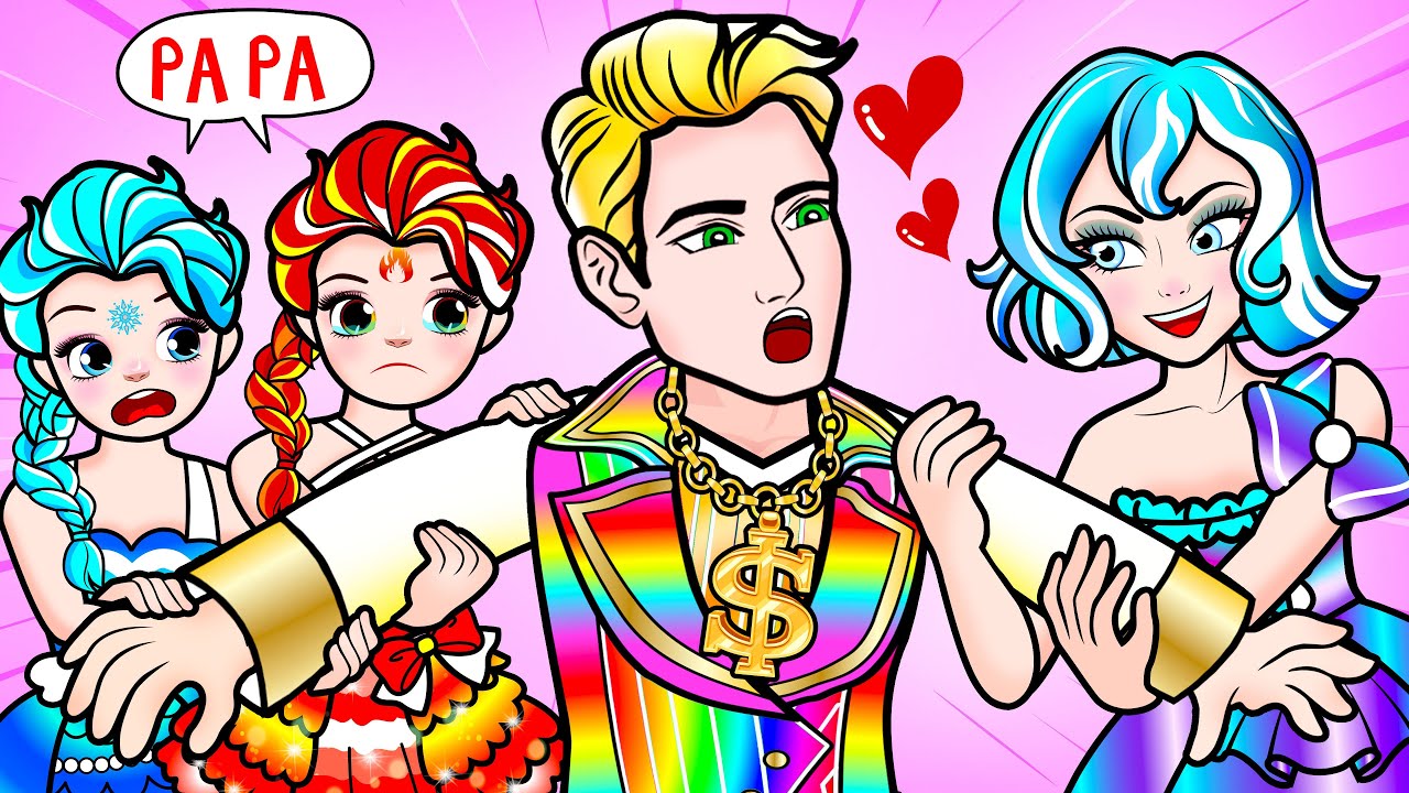 💖Paper Dolls💖 Cinderella Confesses Feelings To Prince Crush Dress - Rapunzel Family 놀이 종이