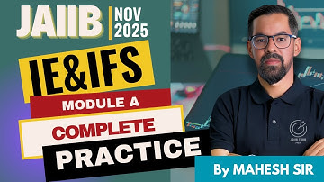 Indian Economy IE & IFS Module A All in One Revision | JAIIB IE&IFS Nov 2025 | By Mahesh Sir