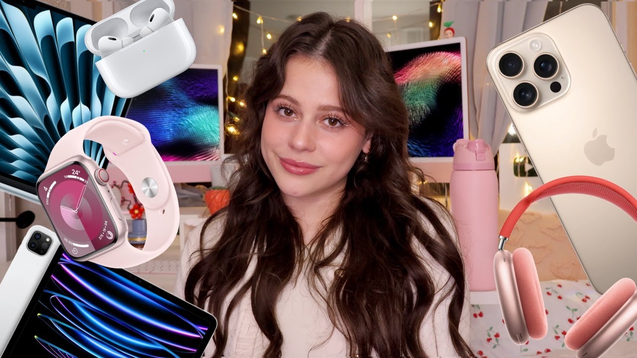 a BREAKDOWN of all my APPLE PRODUCTS *iphone, macbook, ipad, etc*✨💻📱🎧