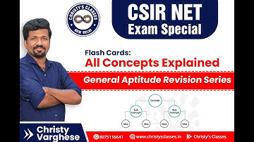 Flash Cards - All Concepts Explained | CSIR-NET Part A | 28th JULY 2025 | General Aptitude | Christy