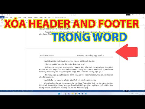 Cách Xóa Toàn Bộ Header And Footer Trong Word