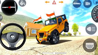 Driving New Modified Mahindra Gold  Thar 💛 || Car Wala Game || Indian Cars Simulator 3D | Gameplay