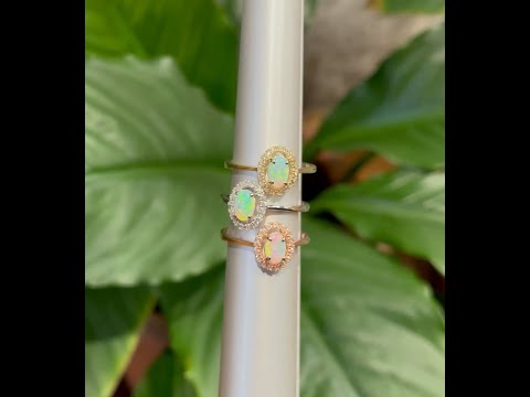 Opal Diamond Factory | Gold Opal Celestine Ring