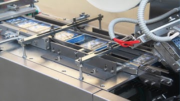 Cellophane overwrapping machine for biscuit perfume cigarette boxes boîtes machines de suremballage