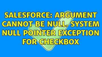 Salesforce: Argument cannot be null. System null pointer exception for checkbox (2 Solutions!!)
