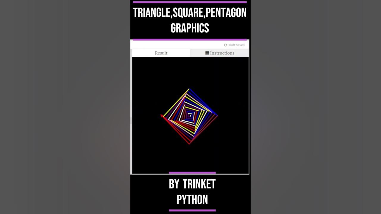 Triangle, Square, and Pentagon graphics by trinket python - YouTube