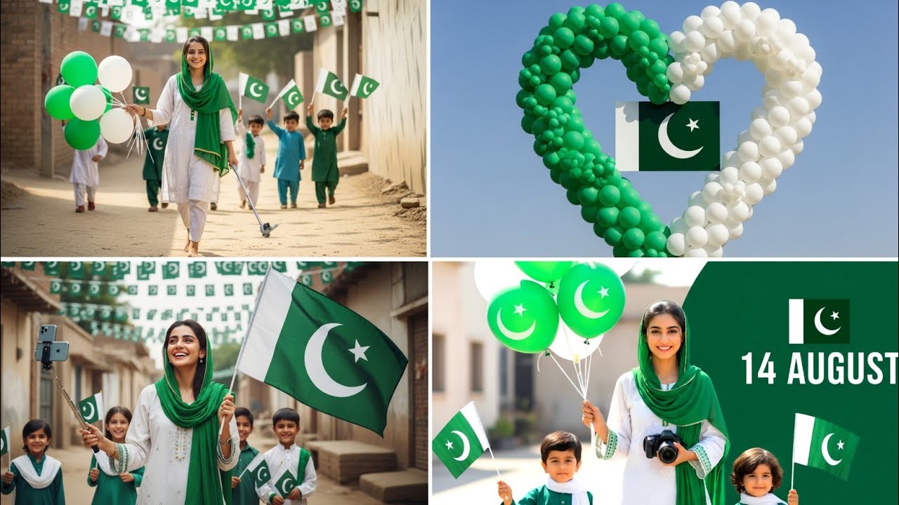 🇵🇰 Village Life 14 August Celebration with Amna | AI Pakistani Independence Day Vlog 2025