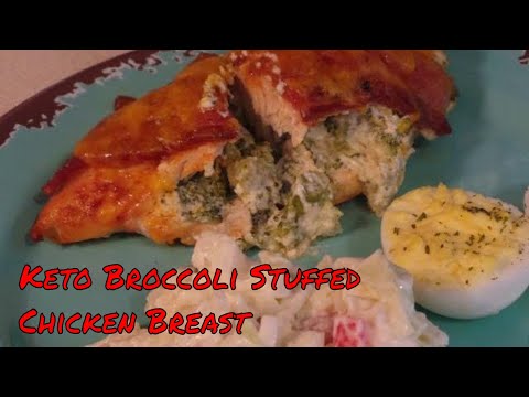 KETO BROCCOLI & CHEESE STUFFED CHICKEN BREAST