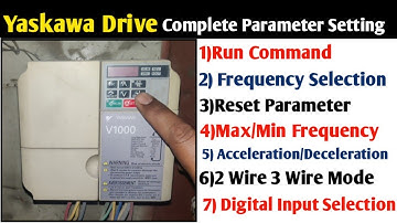 Yaskawa Drive Parameter Setting! How to Set Yaskawa Drive Parameter! @SNTECHNICAL