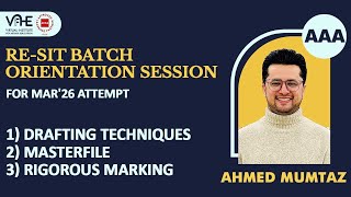 ACCA AAA | Drafting Techniques, Masterfile & Marking | Re-sit Orientation for Mar'26 Attempt