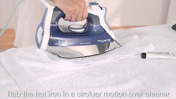 Rowenta Iron Use & Care -  Cleaning the iron soleplate