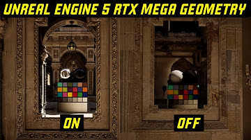 Unreal Engine 5 RTX Mega Geometry On vs Off
