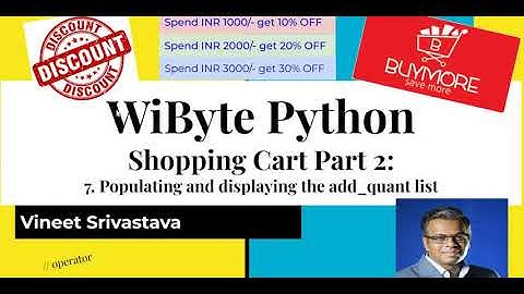 7. Shopping Cart 2: Populating and displaying the list add_quant in the Shopping Cart activity