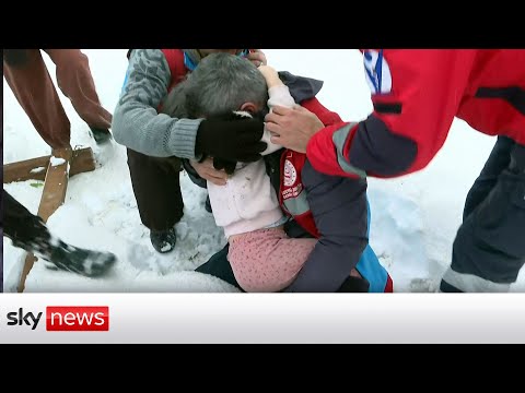 Turkey-Syria earthquake: Emotional scenes as children are rescued.