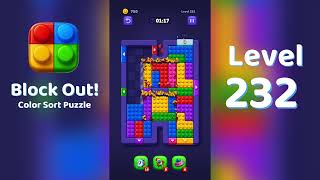 Block Out Level 232 Walkthrough 🧩 | All Levels Solution | Mini Boss