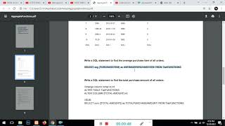 AGGREGATE FUNCTION (Sum ,Max ,Min ,Count,Avg)SQL Statement Database Assignment