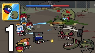 CountryBalls - Zombie Attack - Game Gameplay Part 1 ( Ios, Android)