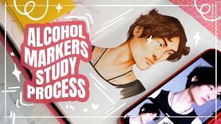How I study and color from reference with Alcohol Markers