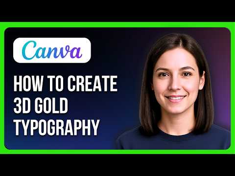 How To Create 3D Gold Typography Effect In Canva