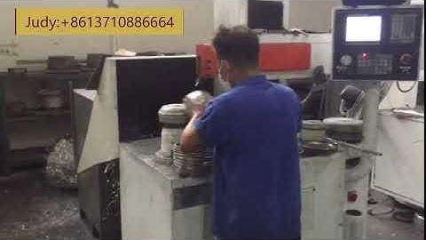 4 axis cnc bottom grooving lathine lathing machine for aluminum pan #shorts